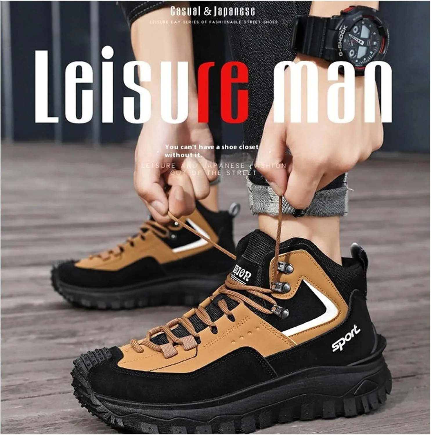 The First Young Shoes Men,Steeltoe Boots for Mens Outdoo, Hiking Orthopedic Hiking Shoes for Outdoor Boots 