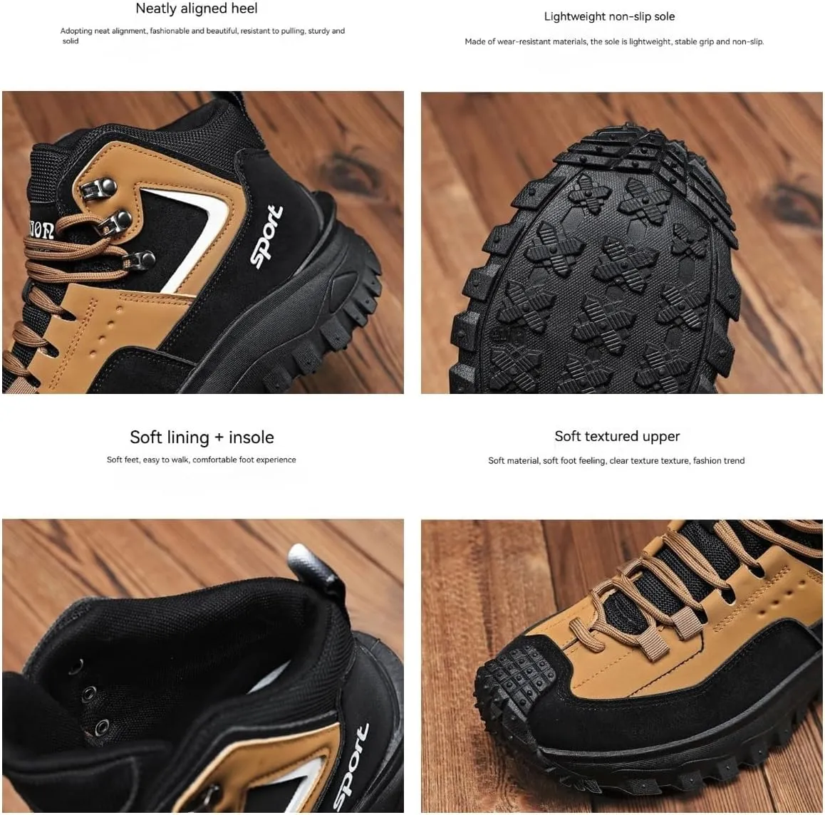 The First Young Shoes Men,Steeltoe Boots for Mens Outdoo, Hiking Orthopedic Hiking Shoes for Outdoor Boots 