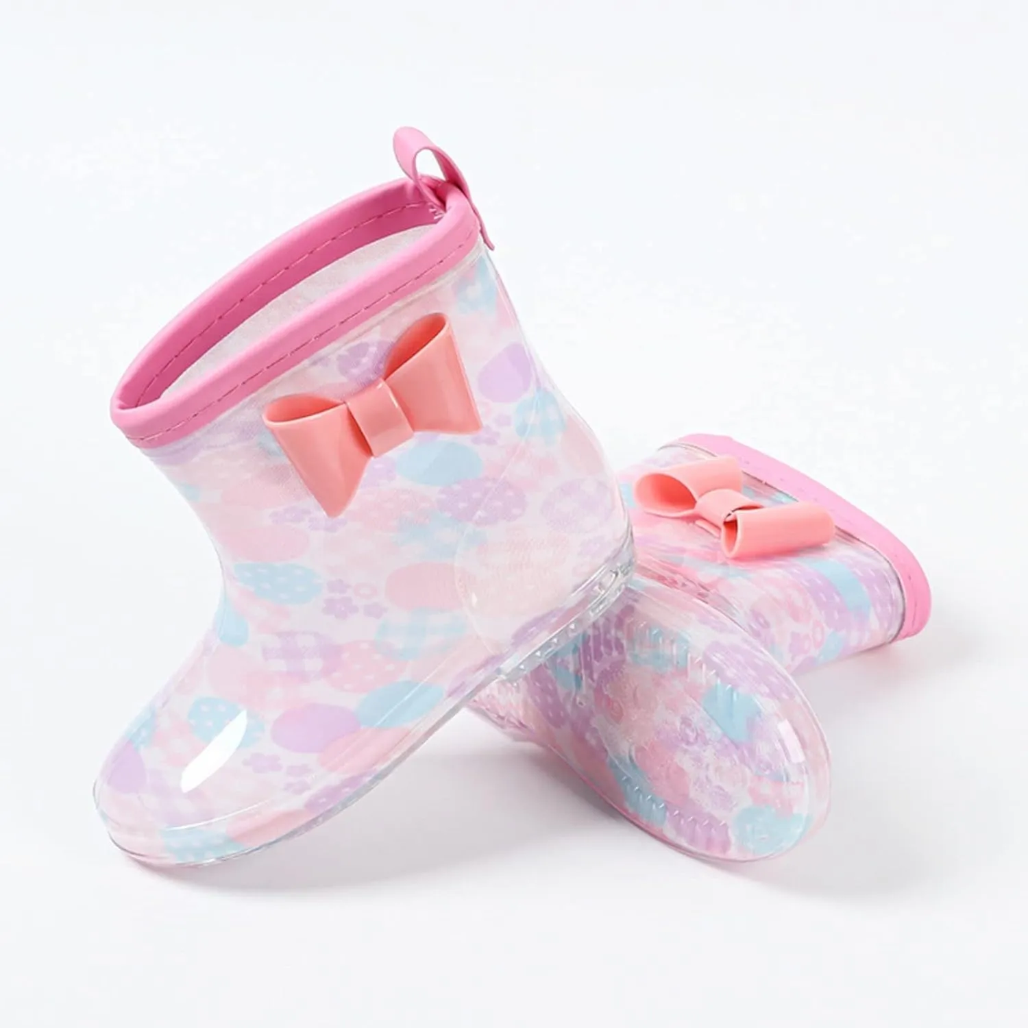 Toddler and Kids Cute Rain Boots Boys and Girls Waterproof Colors and Designs Lightweight Short Rain Boots