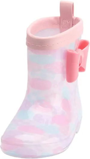 Toddler and Kids Cute Rain Boots Boys and Girls Waterproof Colors and Designs Lightweight Short Rain Boots