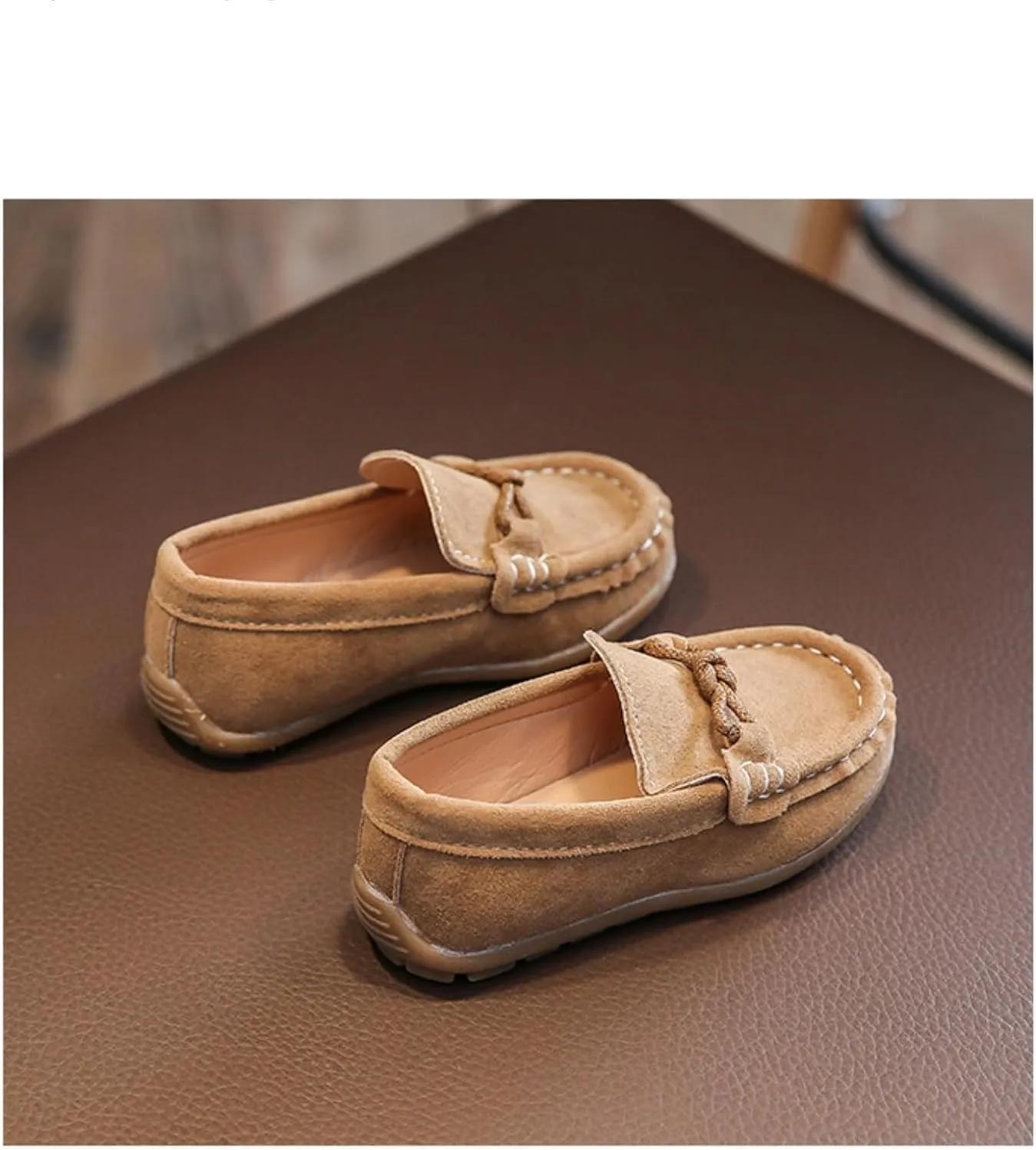 Toddler Boys Girls Loafer Shoes Soft Slip On Boat Dress Flat School Uniform Walking Shoes