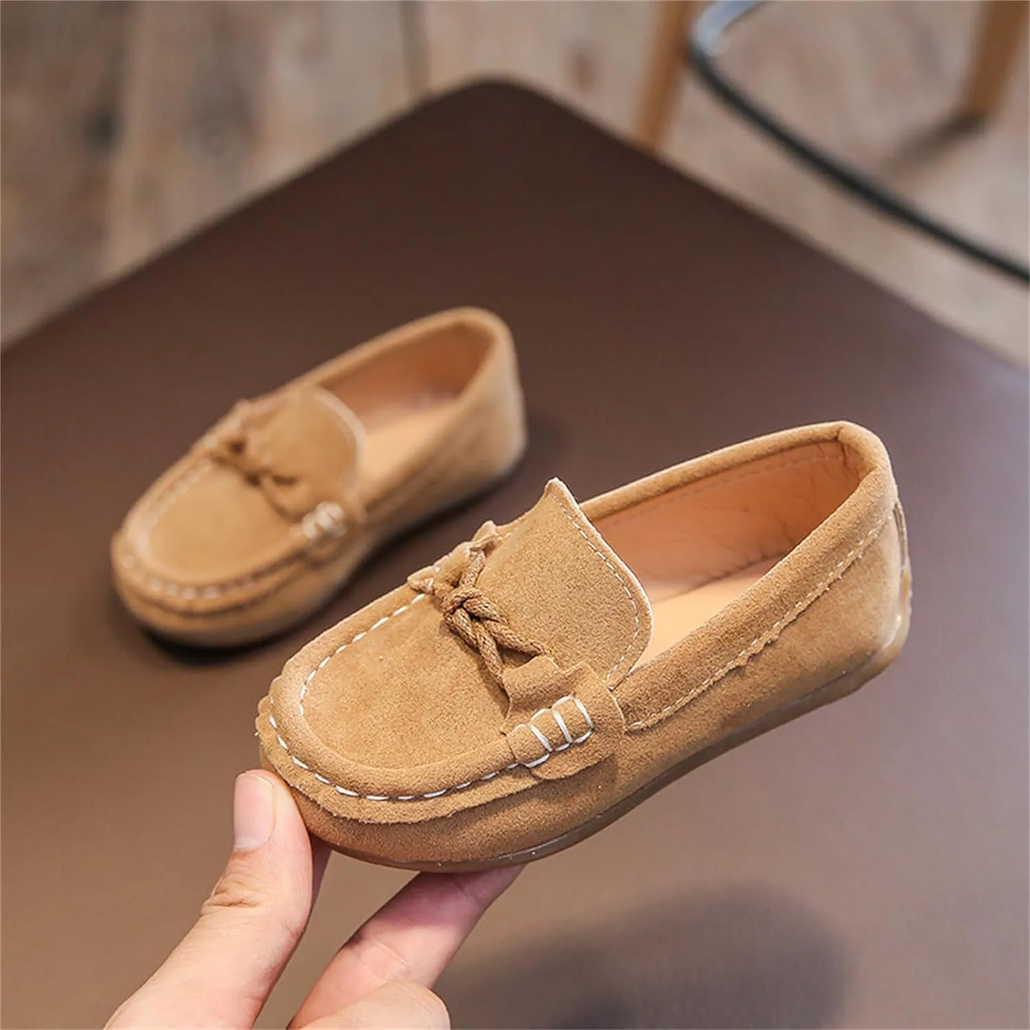Toddler Boys Girls Loafer Shoes Soft Slip On Boat Dress Flat School Uniform Walking Shoes