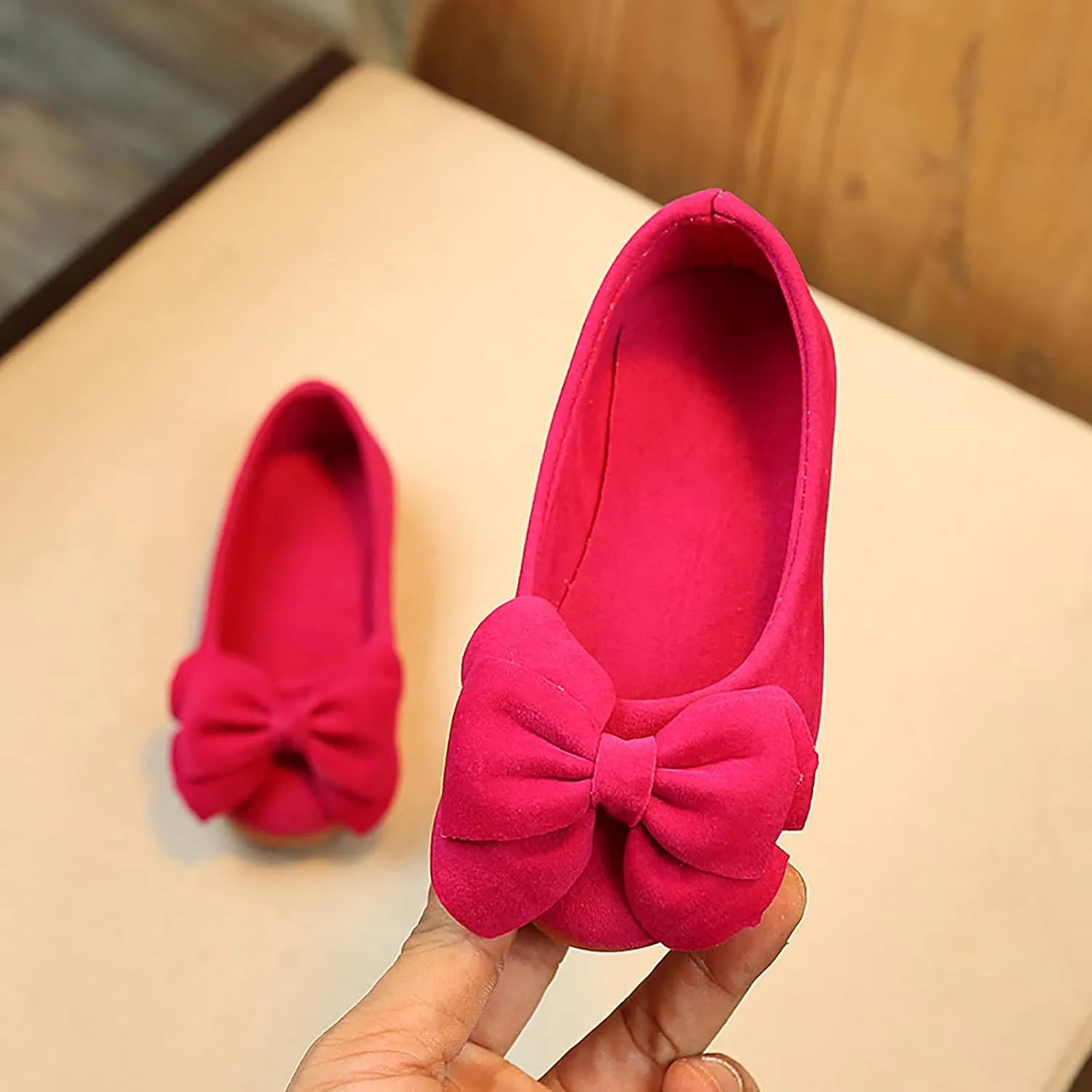 Toddler Girl Dress Shoes,Baby Girl Soft Dance Shoes Student Princess Kid Children Bowknot Baby Kawaii Shoes 7-12 Years