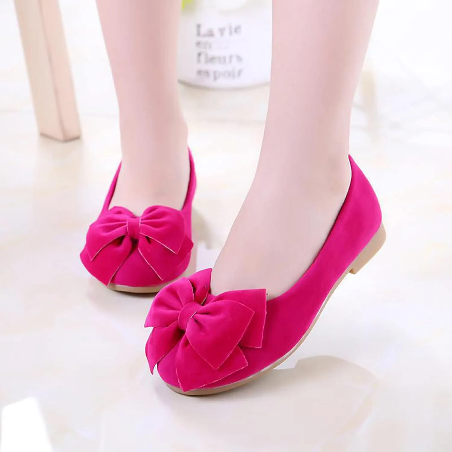 Toddler Girl Dress Shoes,Baby Girl Soft Dance Shoes Student Princess Kid Children Bowknot Baby Kawaii Shoes 7-12 Years
