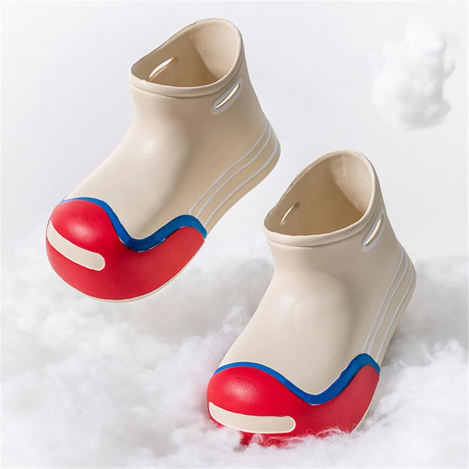 Unisex-Child Rain Boots Boys Girls Cute Short Rain Boots Waterproof Non Slip Water Boots Toddler Kids Baby Booties