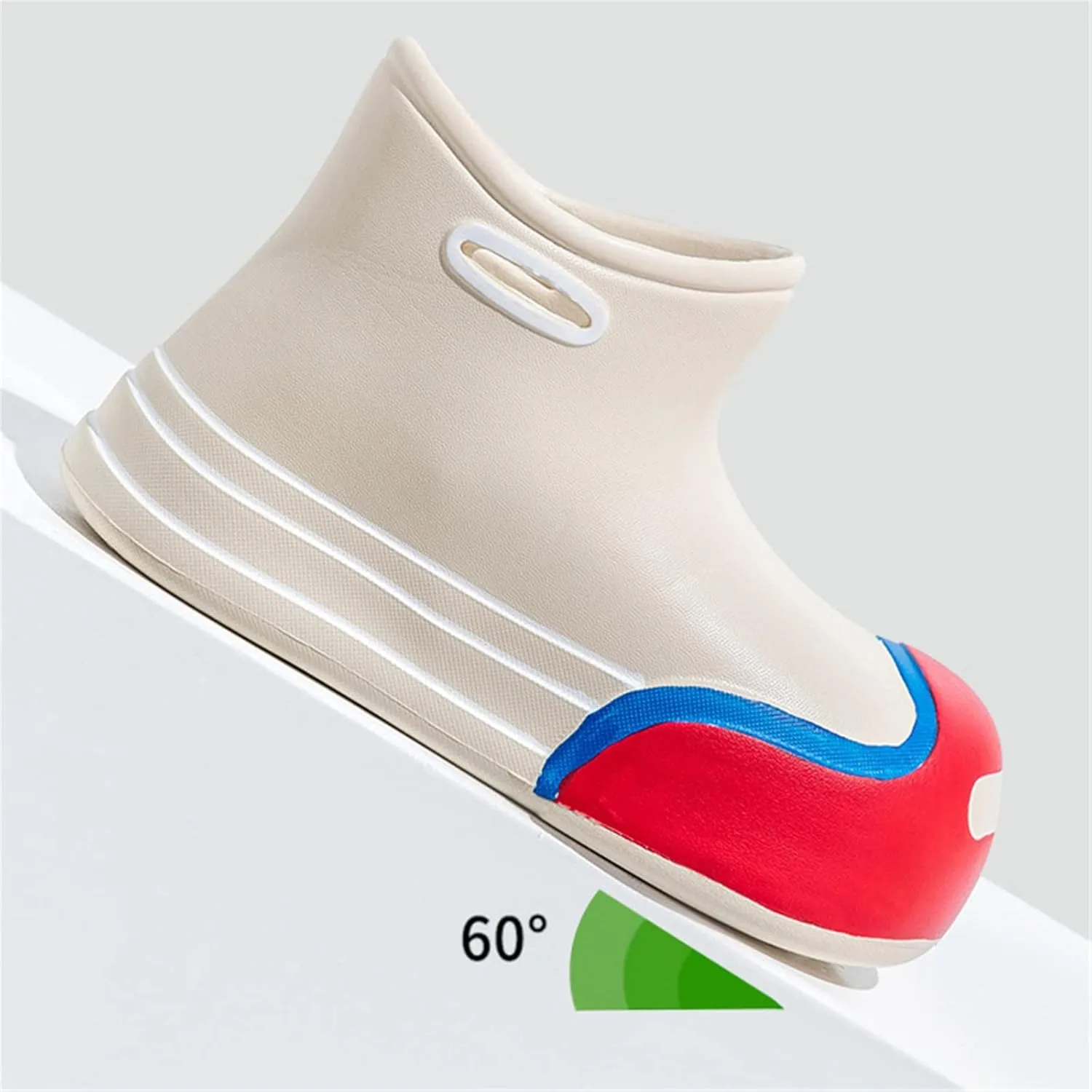 Unisex-Child Rain Boots Boys Girls Cute Short Rain Boots Waterproof Non Slip Water Boots Toddler Kids Baby Booties