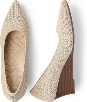 VIVAIA Aria Wedge 2.0 Women's Pointed Toe Wedge Pumps Shoes Comfortable Wedge Heels for Women Pumps with Arch Support