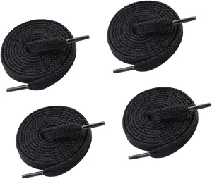 VSUDO Double Layer Shoe Laces for Sneakers,5/16" Flat Shoelaces Compatible with Converse, Vans, and Air Force - 2 Pairs