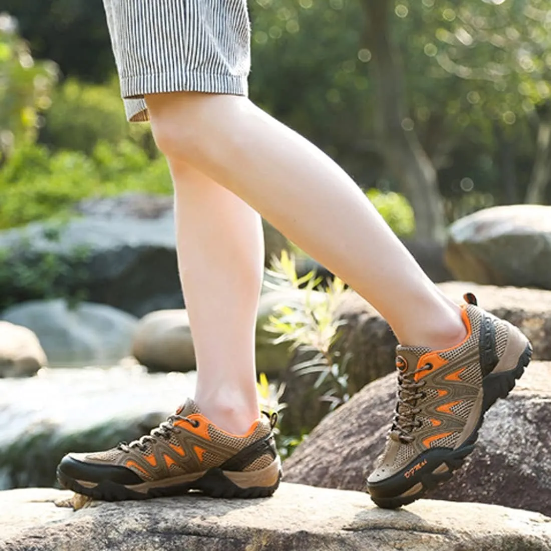 Waterproof Trekking Boots for Mens Womens Hiking Boots Outdoor Hiking Trekking Climbing Fishing Shoes Lightweight Trainers