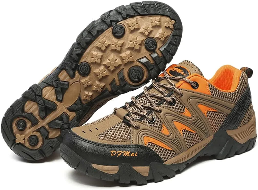 Waterproof Trekking Boots for Mens Womens Hiking Boots Outdoor Hiking Trekking Climbing Fishing Shoes Lightweight Trainers