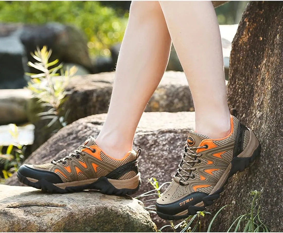 Waterproof Trekking Boots for Mens Womens Hiking Boots Outdoor Hiking Trekking Climbing Fishing Shoes Lightweight Trainers