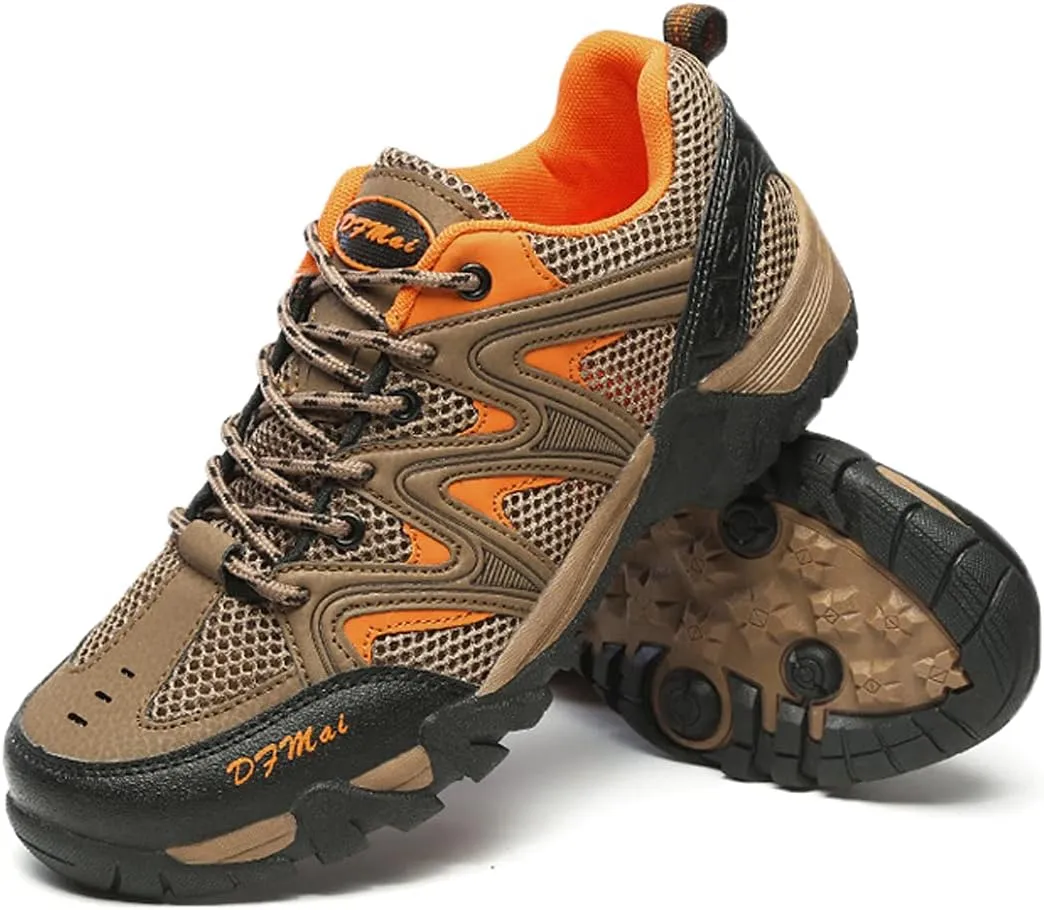 Waterproof Trekking Boots for Mens Womens Hiking Boots Outdoor Hiking Trekking Climbing Fishing Shoes Lightweight Trainers