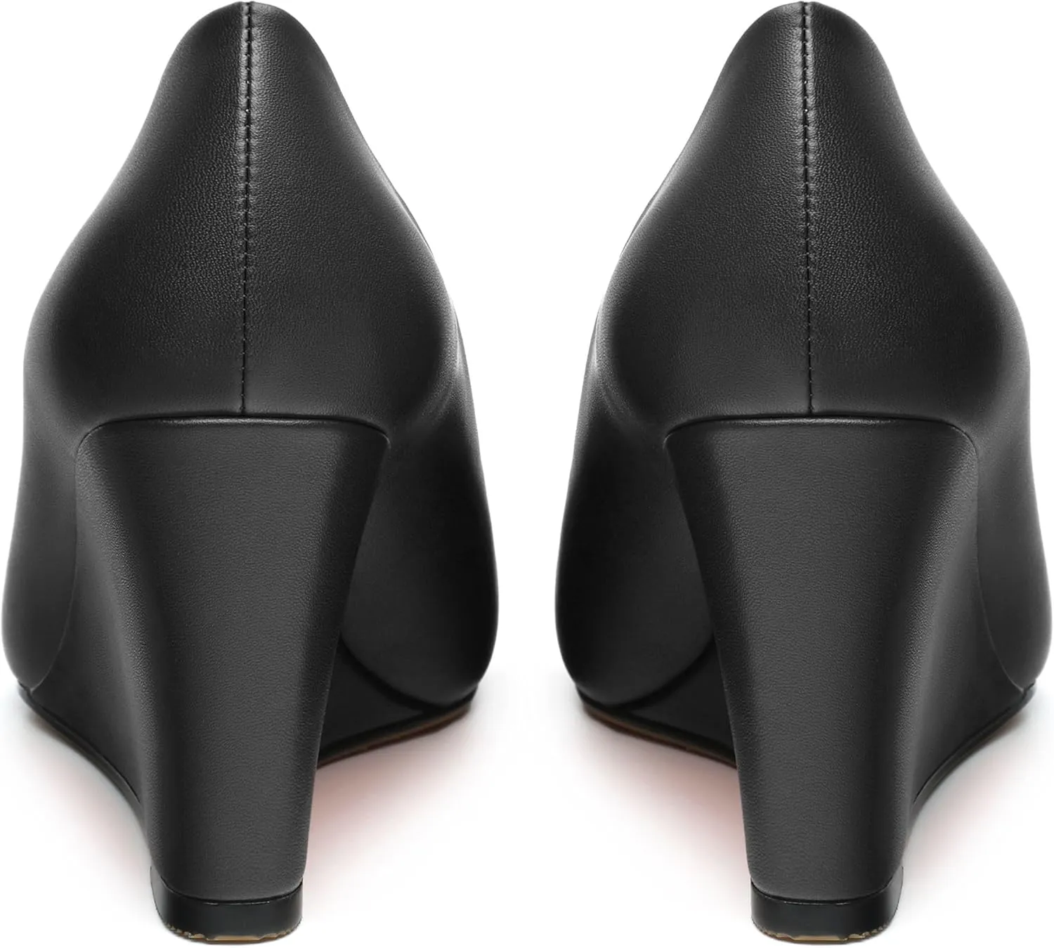 Wedge Heels for Women, Pointed Toe Slip on High Heeled Classic Wedge Heels Dress Shoes for Office Dating Wedding 3.35 Inch