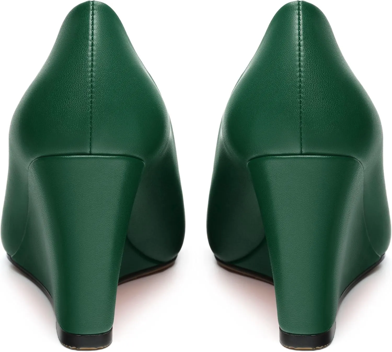 Wedge Heels for Women, Pointed Toe Slip on High Heeled Classic Wedge Heels Dress Shoes for Office Dating Wedding 3.35 Inch