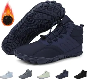 Winter Hike Barefoot Boots Womens,Warm Zero Drop Snow Boot Slip On Barefoot Footwear Men Wide Waterproof Hike Barefoot Shoes Women Hiking Walking Outdoor