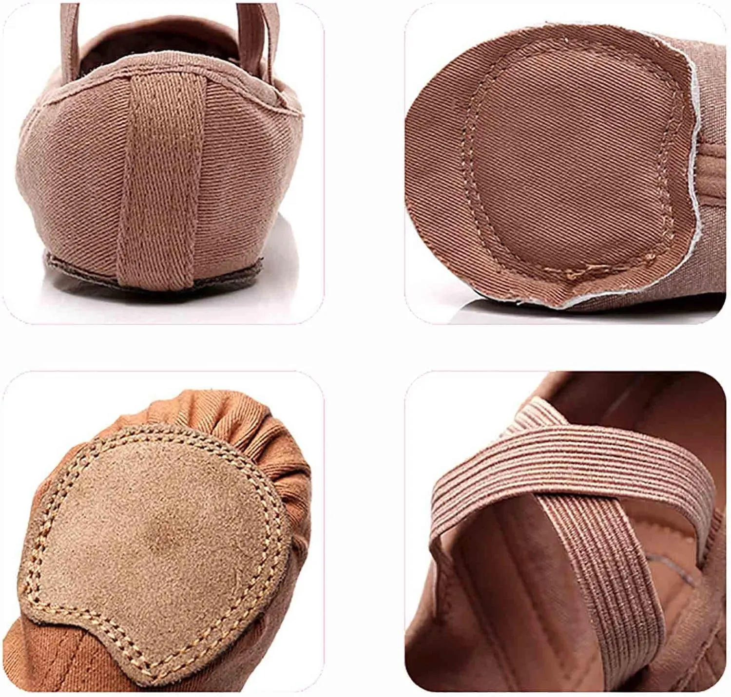 Women Ballet Shoes Highly Stretch Canvas Adult Ballet Slippers Split Sole Yoga Dance Shoe for Girls Boys