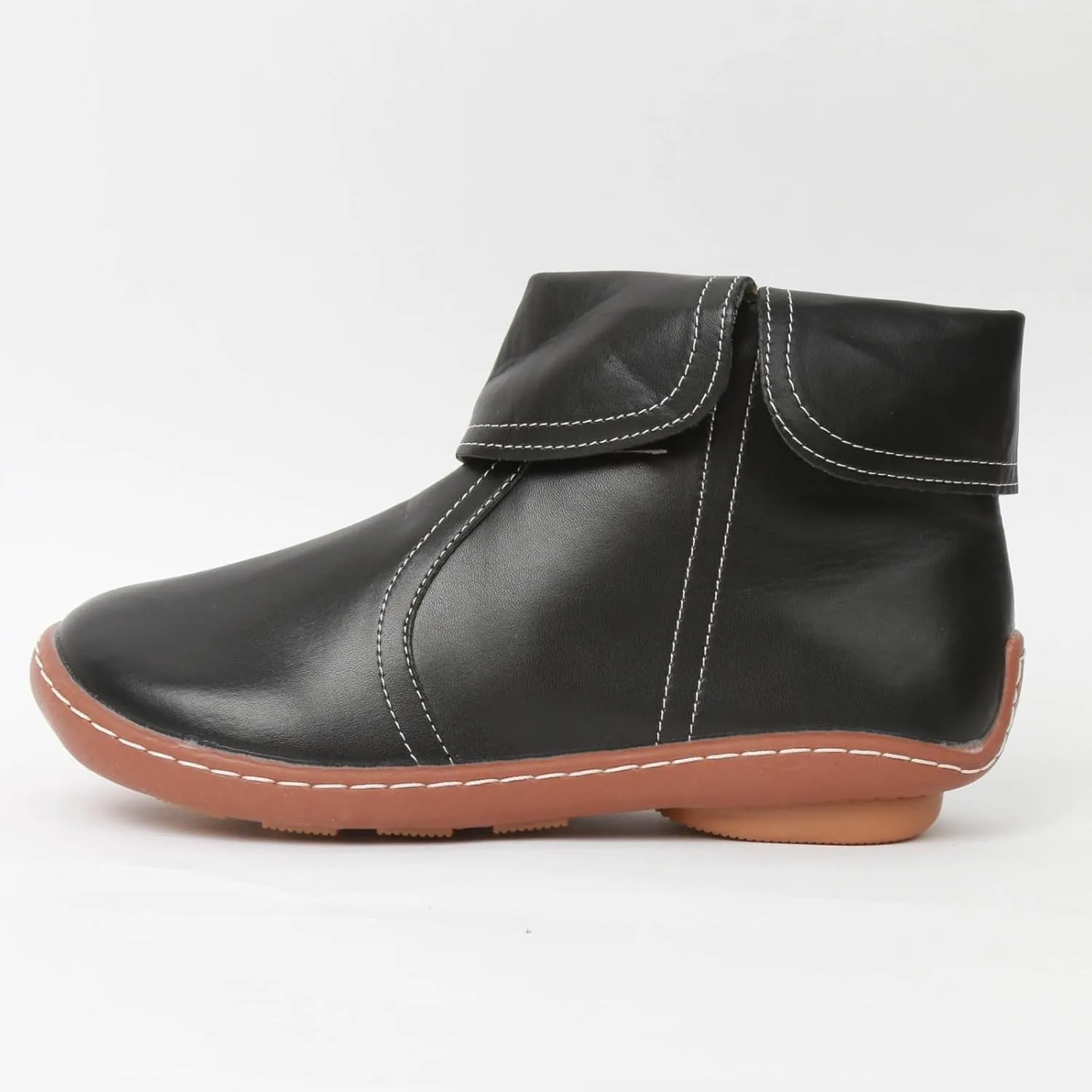 Women Flat Ankle Boots Round Toe Casual Boots for Women Side Zipper Round Toe Fashion Waterproof Comfortable Business