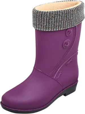 Women Rain Shoes Shoes Comfortable Light Ankle Rain Boots Frosted Outdoor Rain Boots Gift College Girl