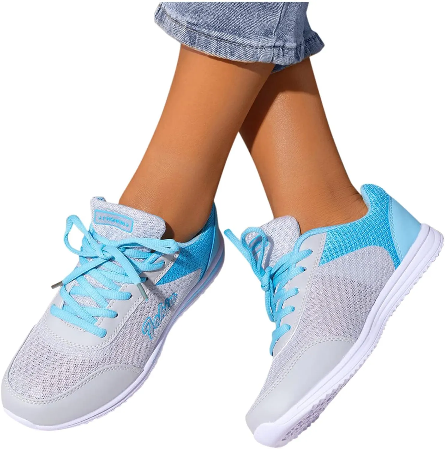Womens Lace Up Walking Shoes Memory Foam Lightweight Comfort Running Shoes for Men Sport Casual Slip On Shoes High Top Sneakers Brown Tennis Shoe Cross Trainer Shoe