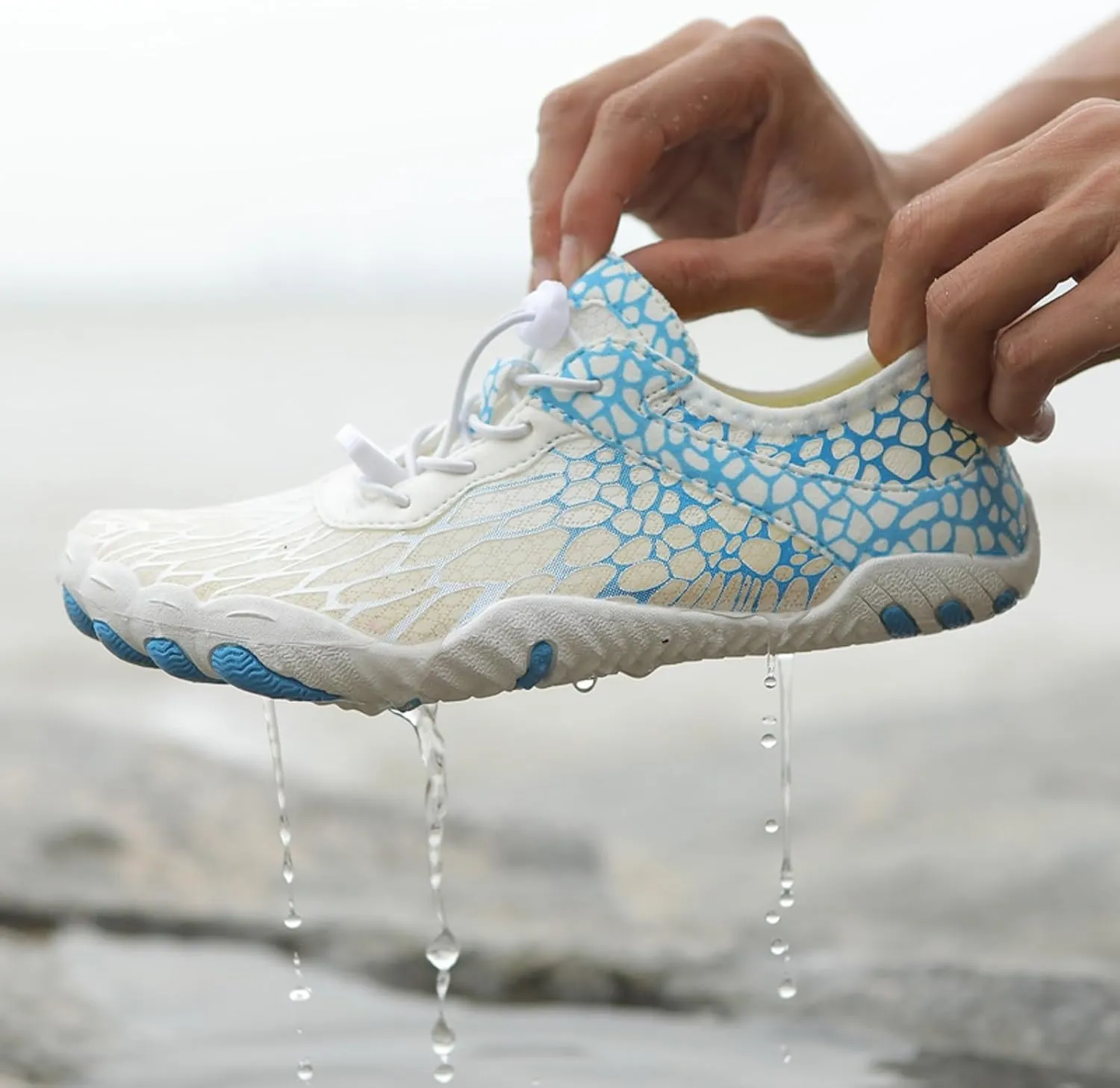Women's Lightweight Quick Drying,Aqua Water Shoes Athletic Comfy Walking Shoes Men's and Women's Non Slip Sports Sneakers Outdoor River Tracing Shoe Summer Breathable Hiking Running Fitness Footwear