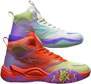 Women's Men's Lace Up High Top Basketball Shoes Lightweight Breathable Non-Slip Tennis Sneakers Fashionable Graffiti Training Shoes