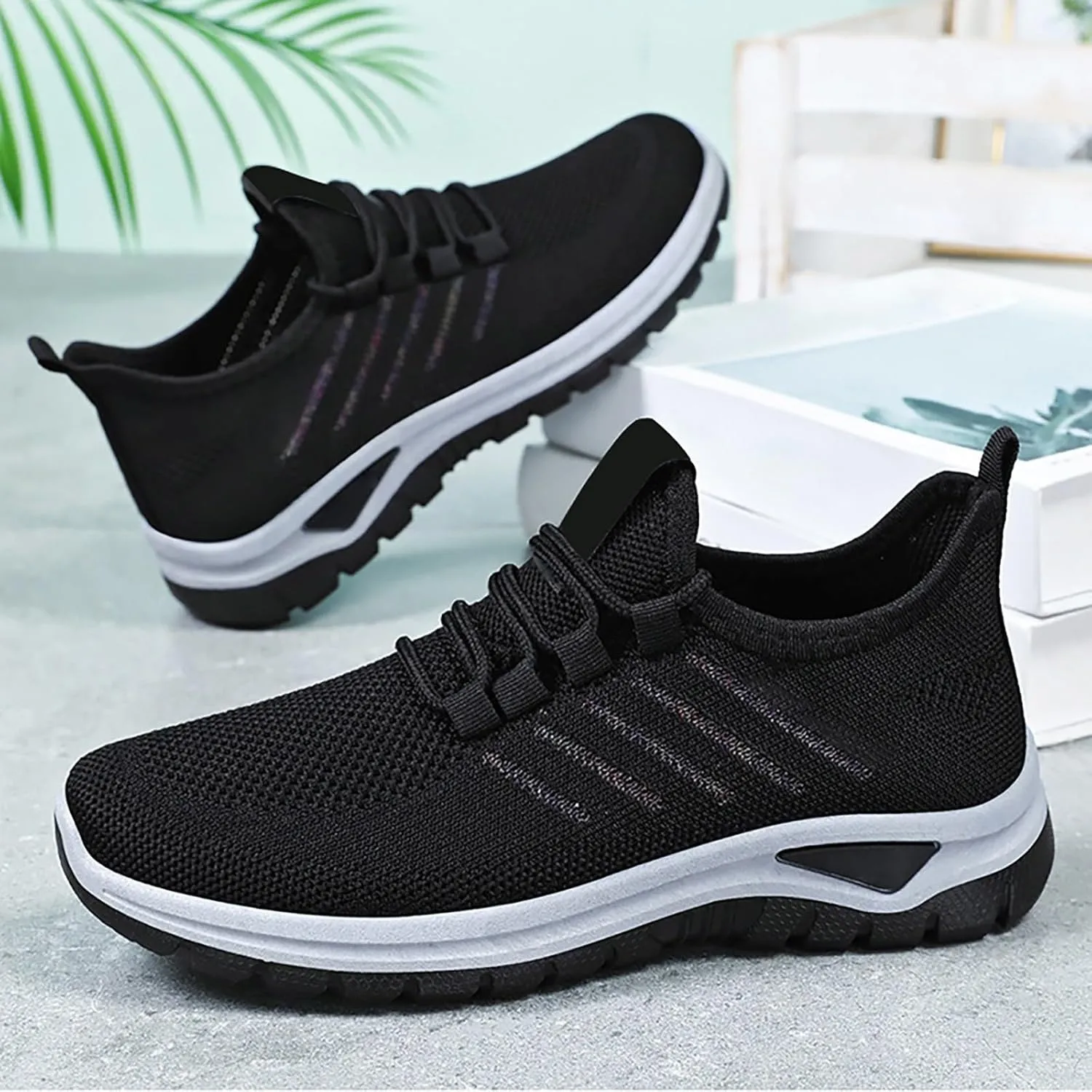 Women's Shoes Sneakers Lightweiht Breathable Mesh Athletic Shoes Summer Casual Fashion Non Slip Walking Workout Shoes