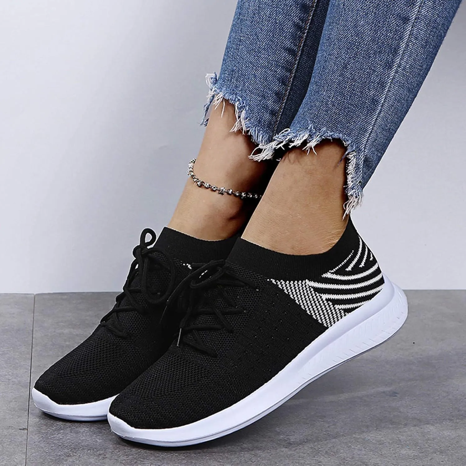 Womens Shoes Sneakers Tenis Antideslizantes para Mujer Azul Marino Women's Running Shoes Black Sole Womens Slip On Sneakers with Arch Support Red Women's Slip On Shoes