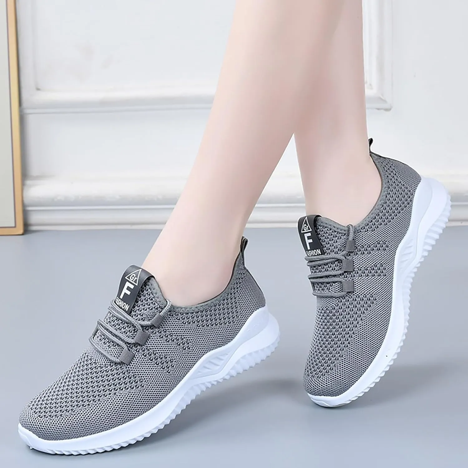 Womens Slip On Walking Shoes Non Slip Running Shoes Breathable Workout Lightweight Sneakers Sports Shoes for Woman