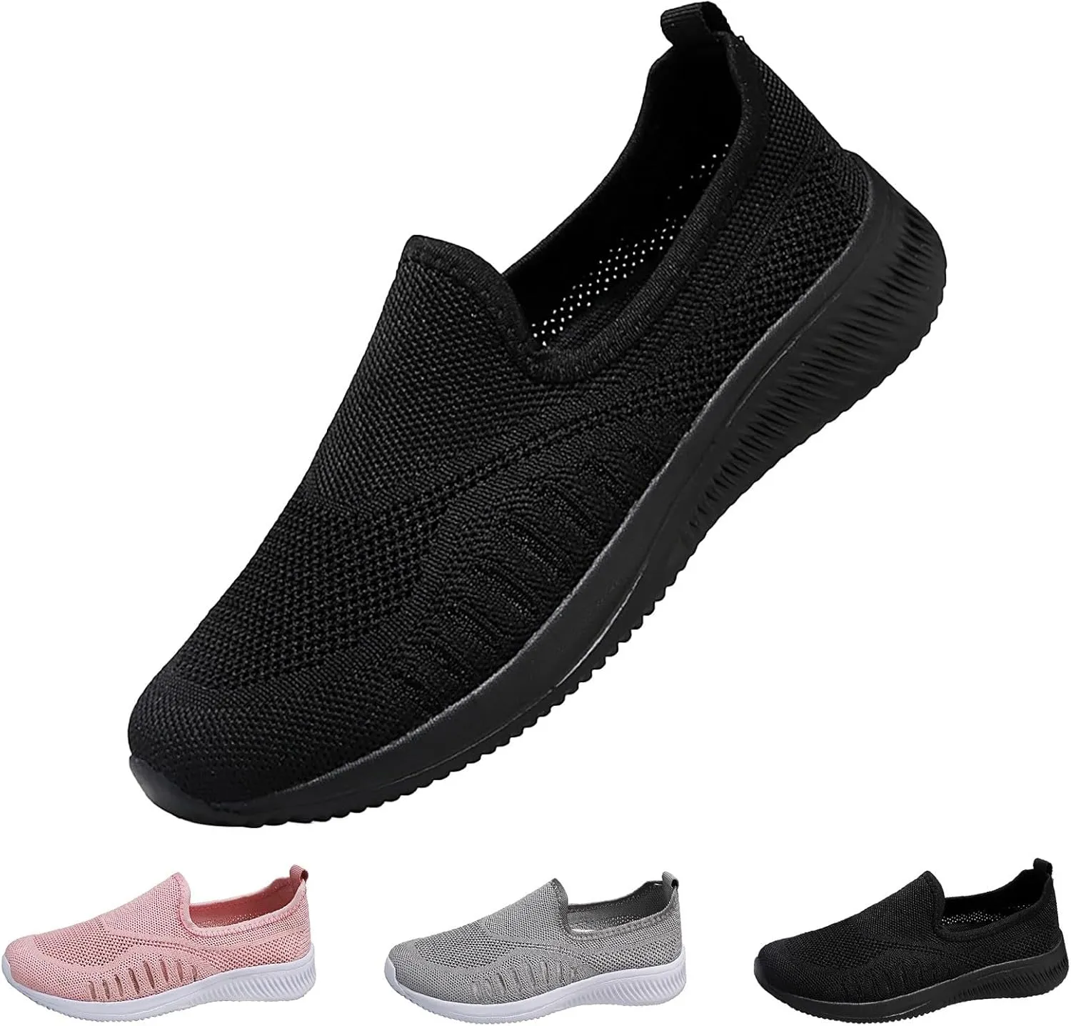 Women's Soft Orthopedic Shoes Breathable Woven Go Walking Slip On Foam Shoes Arch Support Hands Bass Shoes Men Casual