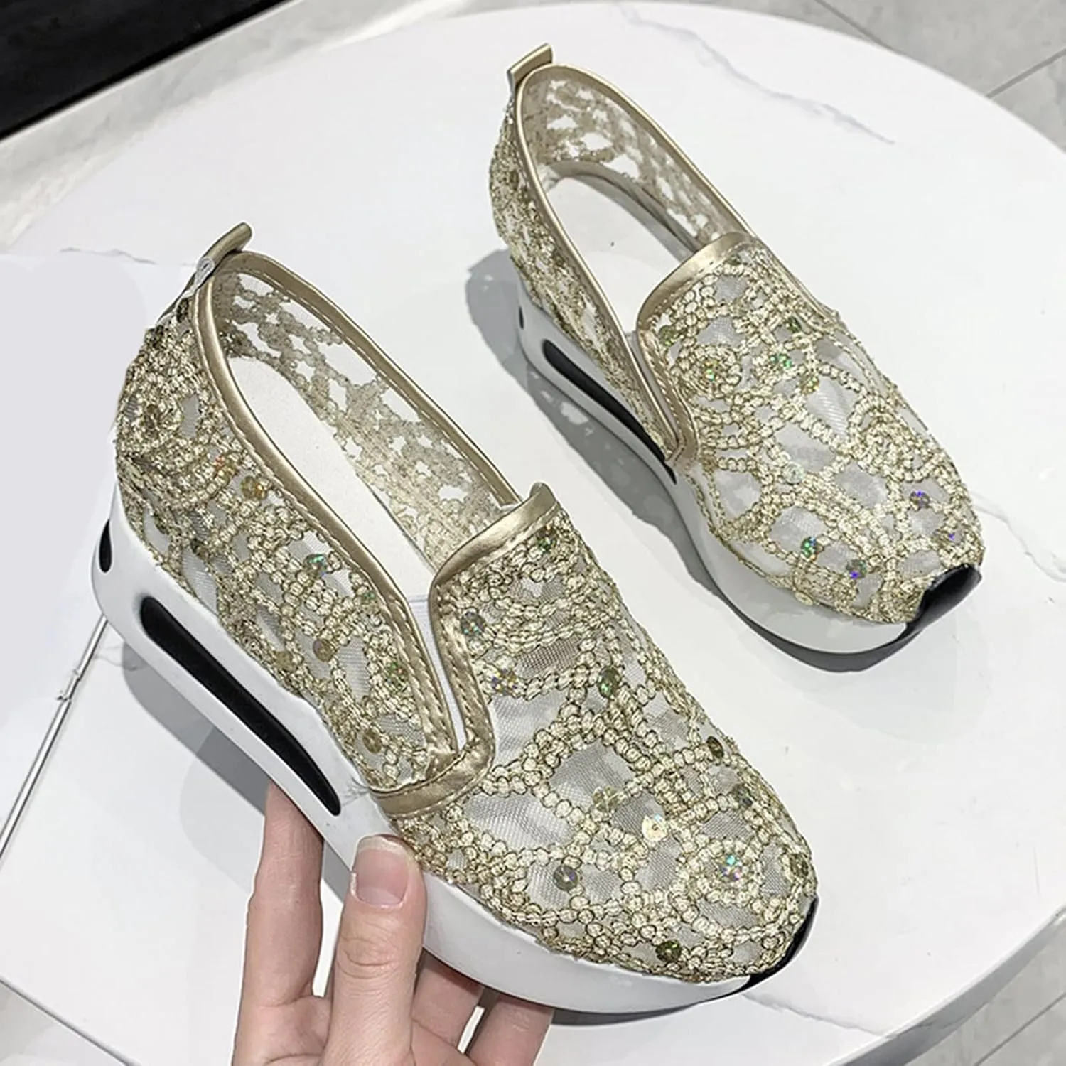 Womens Tennis Shoes Size 10 Wide Width Slip On Shoes Women Wide Mule Black Canvas Platform Sneakers for Women Plantar Fasciitis Black Work Shoes Women Non Slip Womens Black Sneakers Size 11 Wide
