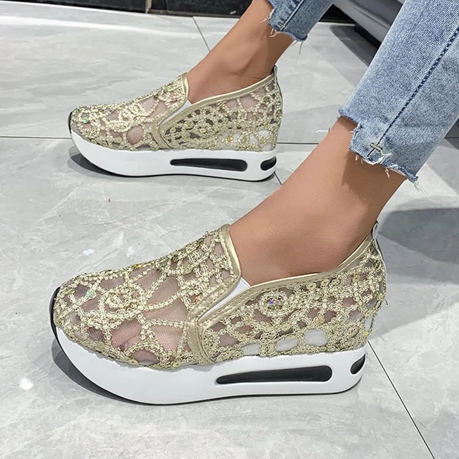Womens Tennis Shoes Size 10 Wide Width Slip On Shoes Women Wide Mule Black Canvas Platform Sneakers for Women Plantar Fasciitis Black Work Shoes Women Non Slip Womens Black Sneakers Size 11 Wide