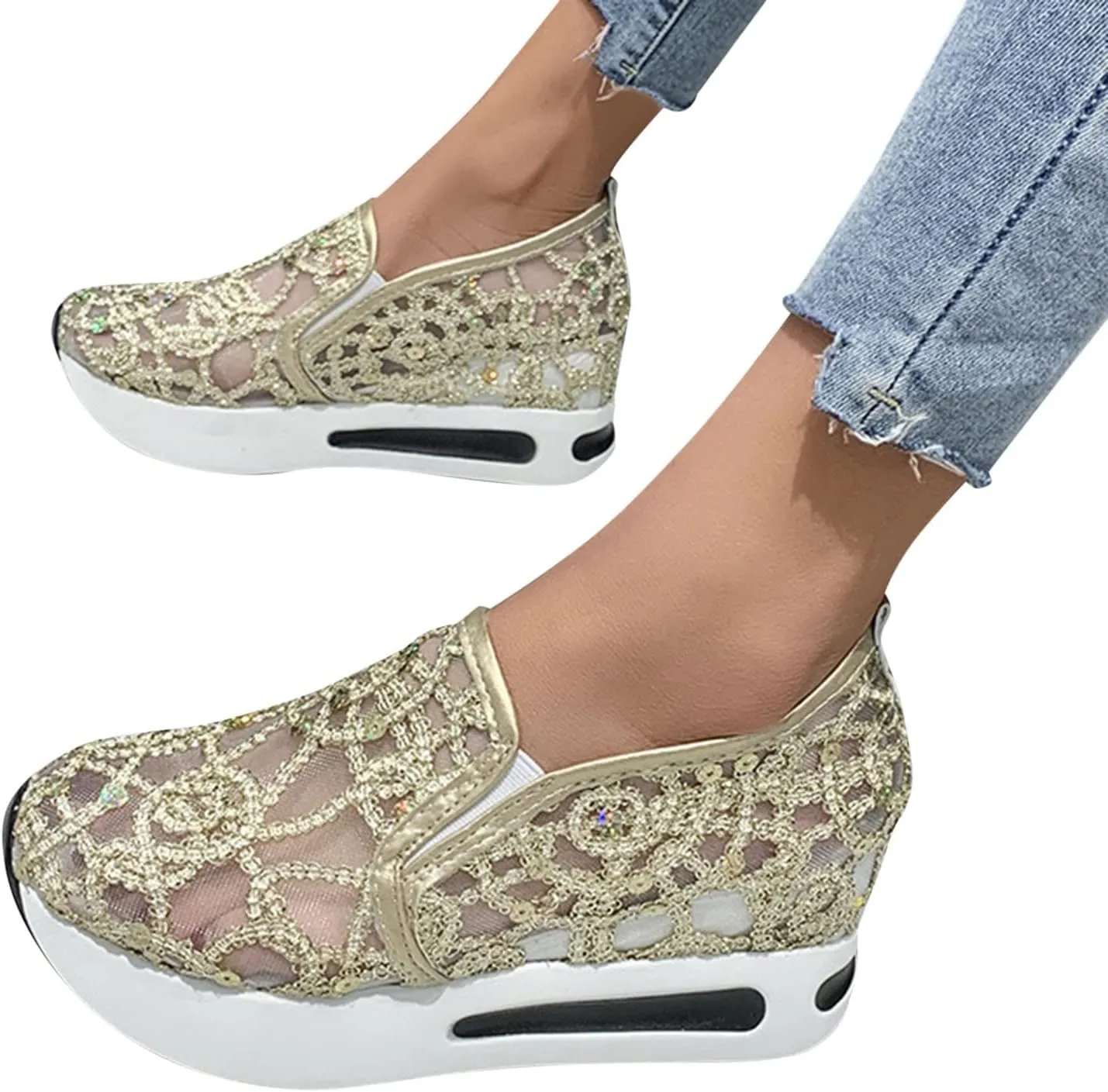 Womens Tennis Shoes Size 10 Wide Width Slip On Shoes Women Wide Mule Black Canvas Platform Sneakers for Women Plantar Fasciitis Black Work Shoes Women Non Slip Womens Black Sneakers Size 11 Wide