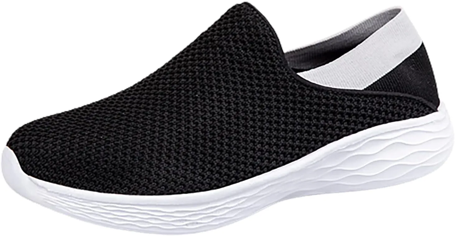 Womens Tennis Shoes Size 11 Wide Width Slip On Walking Shoes for Senior Women Comfortable Casual Shoes for Women Size 5.5 Womens Sneakers Size 11 Wide Width Zapatos para Mujer Comodos De Fiesta