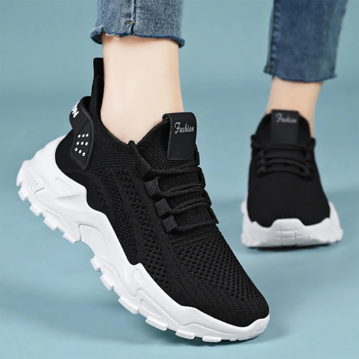 Womens Walking Shoes with Arch Support Lightweight Breathable Running Shoes Fashion Casual Non Slip Athletic Sneakers Mesh Workout Casual Sports Sneakers 2025
