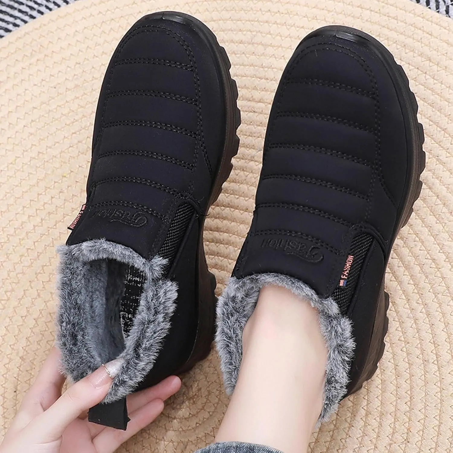 Women's Winter Thermal Boots for Women Waterproof Snow Winter Warm Hiking Work Comfy Boots Sneakers Walking Shoes Cowgirl